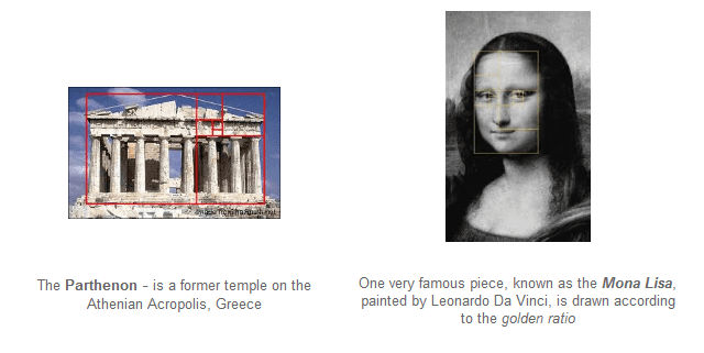 Image showing the Parthenon and then the Mona Lisa.
